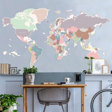 FOLDZILLA Carte du monde murale 3D - Carte du monde avec pays
